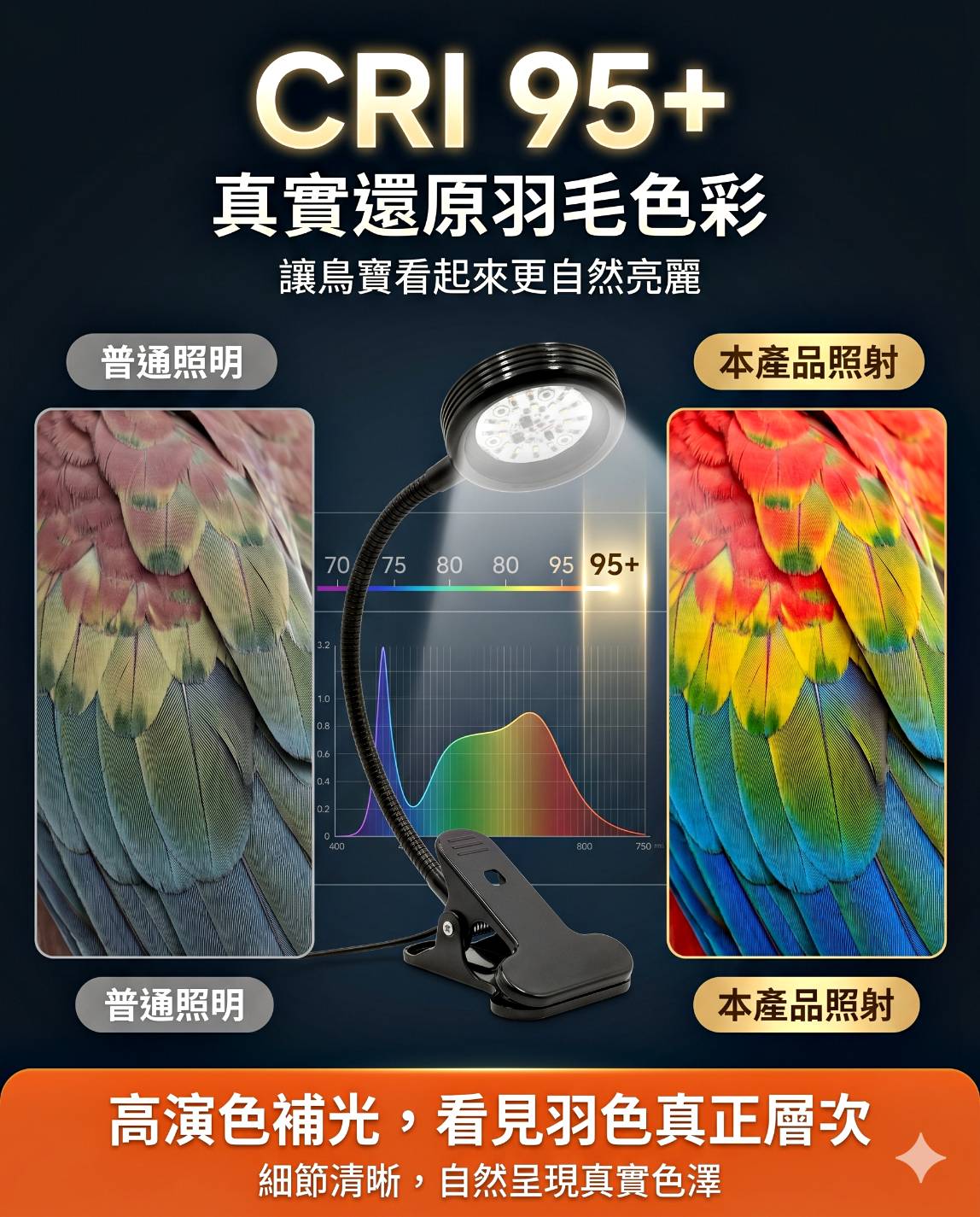 第三代智能式鸚鵡補光燈