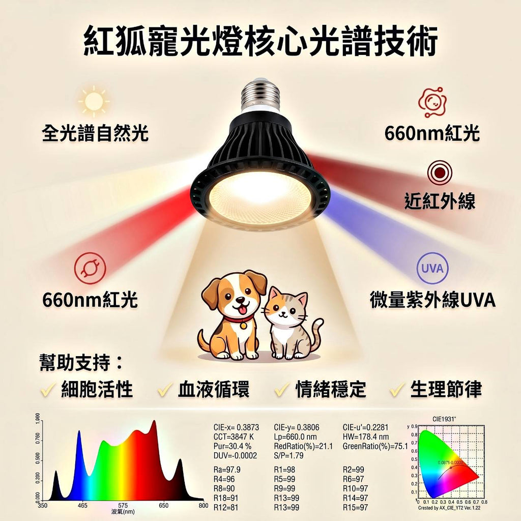 貓狗中小型哺乳動物-30瓦寵光燈